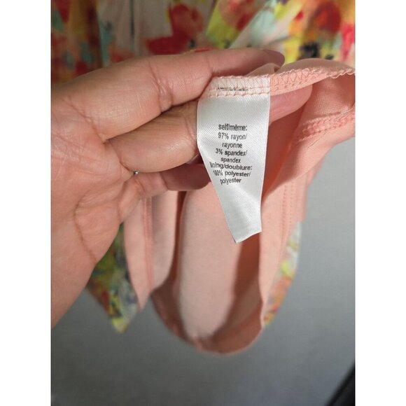 NWT Maurices Pink Strappy Tank Top Super Soft Sleeveless Loose Medium Floral - Picture 3 of 5